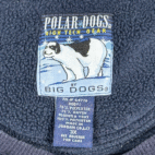 Vintage Big Dogs Sweatshirt Adult 3XL Blue Fleece Colorblock Polar Dogs Logo 90s