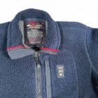 Vintage Abercrombie Fitch Jacket Adult SMALL Blue Fleece Deep Pile Mesh Line 90s