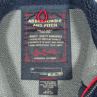 Vintage Abercrombie Fitch Jacket Adult SMALL Blue Fleece Deep Pile Mesh Line 90s