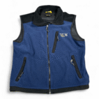 Mountain Hardwear Vest Adult MEDIUM Blue Black Fleece Embroidered ZIp Up Outdoor