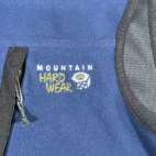 Mountain Hardwear Vest Adult MEDIUM Blue Black Fleece Embroidered ZIp Up Outdoor