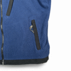 Mountain Hardwear Vest Adult MEDIUM Blue Black Fleece Embroidered ZIp Up Outdoor