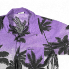 Vintage Hawaiian Shirt Adult SMALL Purple Palm Trees Island Dreams Bahamas 90s