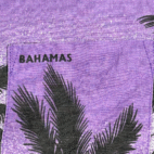 Vintage Hawaiian Shirt Adult SMALL Purple Palm Trees Island Dreams Bahamas 90s