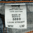 Levis Jeans Mens 32x32 Blue Loose Straight Dark Wash 569 Baggy Skater Faded Y2K