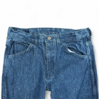 Vintage Steel Jeans Mens 30x28 Blue Denim Striped Engineer Railroad USA 80s