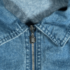 Vintage Kokopelli Jacket Womens LARGE Blue Denim Bakery Embroidered Western 90s