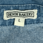 Vintage Kokopelli Jacket Womens LARGE Blue Denim Bakery Embroidered Western 90s