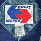 Vintage Jean Jacket Adult LARGE Blue Denim Quilted Hooded Blanket Lined 90s
