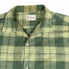 Vintage Towncraft Shirt Adult EXTRA LARGE Green Plaid JC Penneys Loop Camp 60s