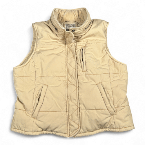 Vintage Ralph Lauren Polo Jeans Vest Womens EXTRA LARGE Brown Puffer Quilted Y2K