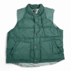 Vintage Gap Vest Adult LARGE Green Gray Down Puffer Quilted Hooded Outdoor 90s