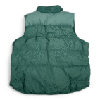 Vintage Gap Vest Adult LARGE Green Gray Down Puffer Quilted Hooded Outdoor 90s