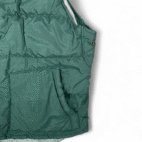 Vintage Gap Vest Adult LARGE Green Gray Down Puffer Quilted Hooded Outdoor 90s