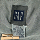 Vintage Gap Vest Adult LARGE Green Gray Down Puffer Quilted Hooded Outdoor 90s