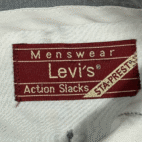Vintage Levis Pants Mens 32x32 Gray Dress Action Slacks Disco StaPrest Talon 70s