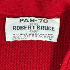 Vintage Robert Bruce Sweater Adult MEDIUM Red Cardigan Orlon Par 70 Golf 70s