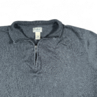 Vintage LL Bean Sweater Adult EXTRA LARGE Gray Cashmere Pullover Quarter Zip Y2K