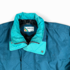 Vintage Members Only Jacket Adult LARGE Green Bomber Down Puffer Race Series 80s