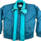 Vintage Members Only Jacket Adult LARGE Green Bomber Down Puffer Race Series 80s