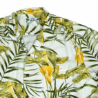 Vintage Two Palms Hawaiian Shirt Adult EXTRA LARGE White Rayon USA Made 80s