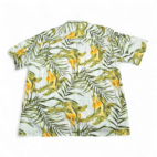 Vintage Two Palms Hawaiian Shirt Adult EXTRA LARGE White Rayon USA Made 80s