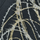 Vintage Spin Art Shirt Adult MEDIUM Black Abstract Gold Silver Glitter USA 80s