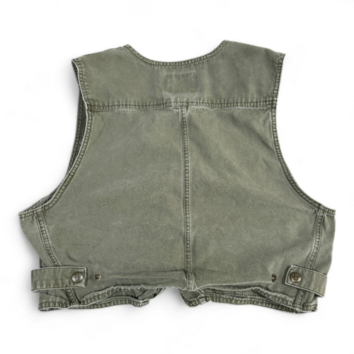 Vintage Woolrich Vest Womens MEDIUM Green Hunting Fishing Military Outdoor Y2K