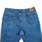 Vintage Lee Riders Jeans Mens 34x30 Dark Wash Straight Reg USA Union Made 80s