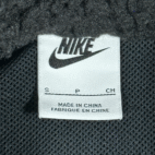 Nike Jacket Womens SMALL Black White Double Swoosh Fleece Sherpa Oversized Boxy