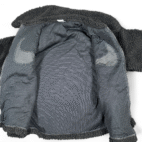 Nike Jacket Womens SMALL Black White Double Swoosh Fleece Sherpa Oversized Boxy