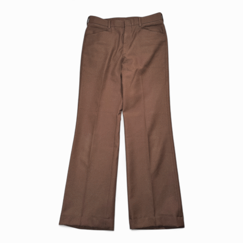 Vintage Levis Pants Mens 32x32 Brown Dress Action Slacks Disco Flare Talon 70s