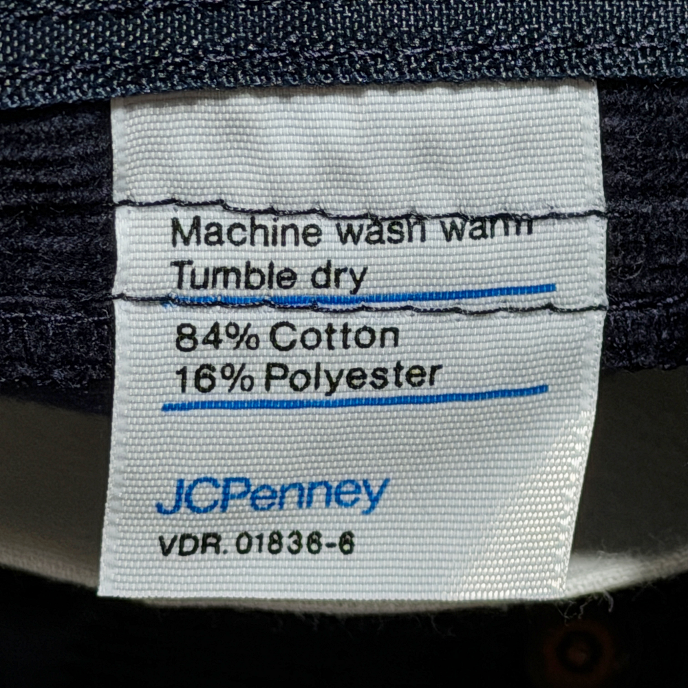 Vintage JC Penney Pants Mens 37x33 Blue Corduroy Plain Pockets Bootcut Tags 80s-7 Vintage JC Penney Pants Mens 37x33 Blue Corduroy Plain Pockets Bootcut Tags 80s