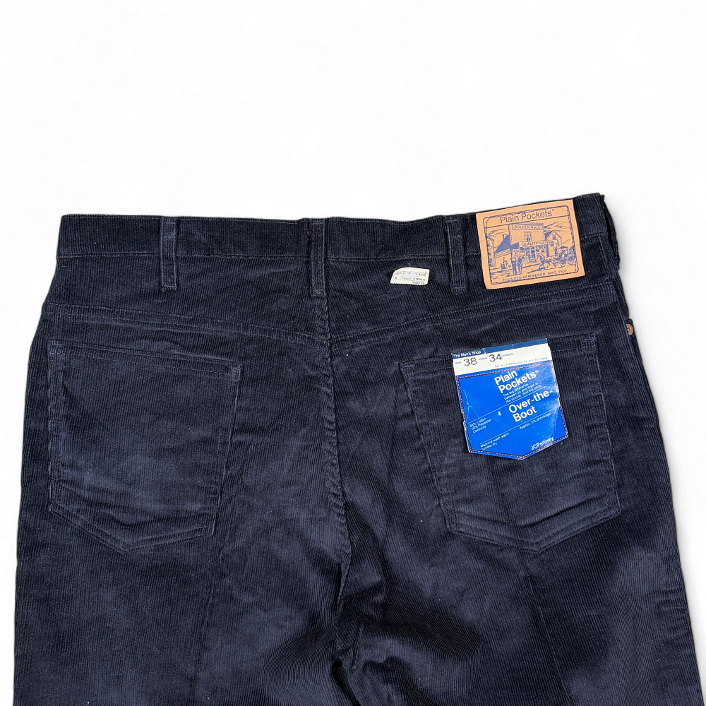 Vintage JC Penney Pants Mens 37x33 Blue Corduroy Plain Pockets Bootcut Tags 80s-8 Vintage JC Penney Pants Mens 37x33 Blue Corduroy Plain Pockets Bootcut Tags 80s
