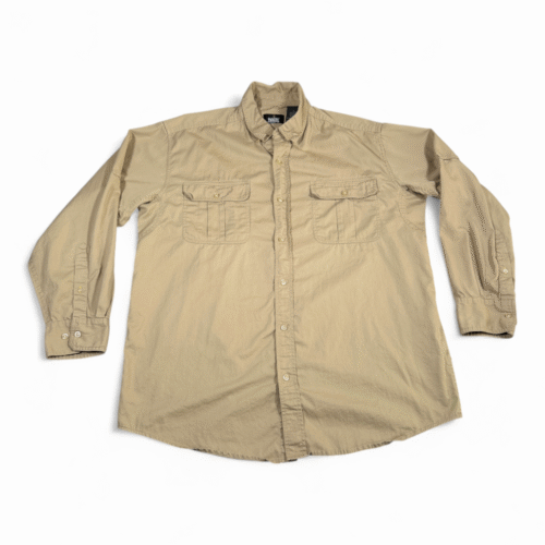 Vintage National Geographic Shirt Adult LARGE Brown Safari Travel Collection Y2K