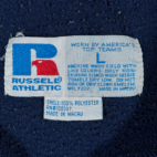 Vintage Notre Dame Sweater Adult LARGE Blue Fleece Russell Athletic Sports 90s