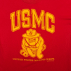 Vintage Marine Corps Shirt Adult LARGE Red Bulldog USMC USA Military 90s
