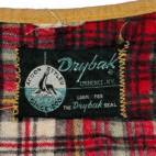 Vintage Drybak Hunting Vest Adult SMALL Brown Duck Canvas Plaid Lined USA 60s