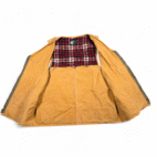Vintage Drybak Hunting Vest Adult SMALL Brown Duck Canvas Plaid Lined USA 60s