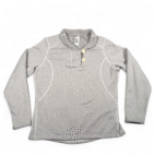 North Face Sweater Womens LARGE Gray Fleece Geometric Sweater Shawl Cowl Pullover