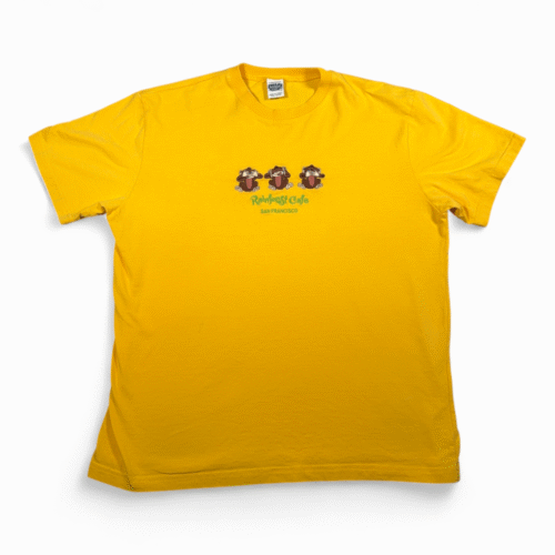 Vintage Rainforest Cafe Shirt Adult EXTRA LARGE Yellow Monkeys San Francisco Y2K