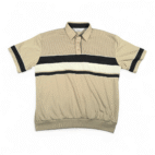 Vintage Classics Palmland Polo Shirt Adult LARGE Brown Colorblock Golf Dad 90s