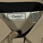 Vintage Classics Palmland Polo Shirt Adult LARGE Brown Colorblock Golf Dad 90s