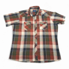 Vintage Wrangler Western Shirt Adult 2XLT Brown Black Plaid Pearl Snap 90s