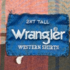 Vintage Wrangler Western Shirt Adult 2XLT Brown Black Plaid Pearl Snap 90s