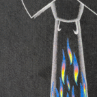 Vintage Flame Necktie Shirt Adult EXTRA LARGE Black Hot Rod Fire Colors Tie Y2K