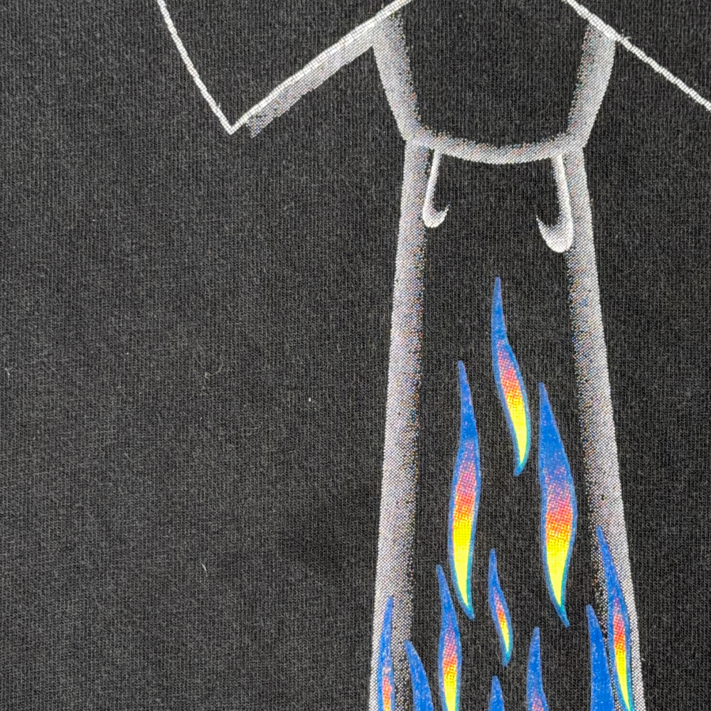 Vintage Flame Necktie Shirt Adult EXTRA LARGE Black Hot Rod Fire Colors Tie Y2K-4 Vintage Flame Necktie Shirt Adult EXTRA LARGE Black Hot Rod Fire Colors Tie Y2K