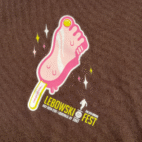 Big Lebowski Shirt Adult LARGE Brown Fest Foot Popsicle Toe Bowling Movie Y2K