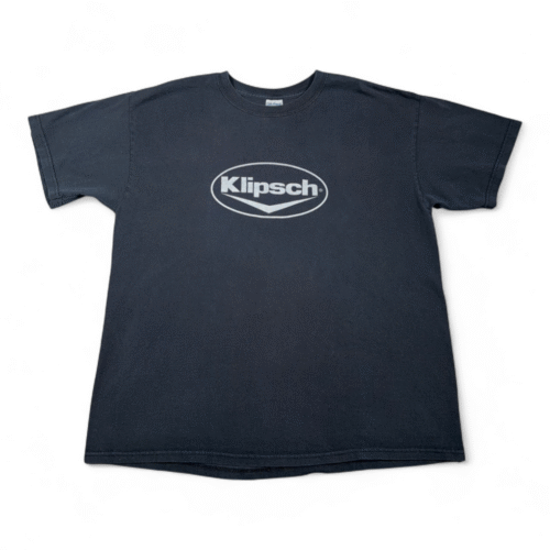 Vintage Klipsch Shirt Adult EXTRA LARGE Black Logo Hi Fi Legend Sound Audio Y2K