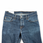 Abercrombie Fitch Jeans Mens 33x32 Blue Dark Wash Super Skinny Denim Button Fly